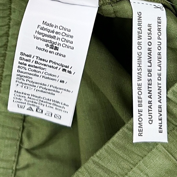 NWT J. Crew Pull On High Waisted Cargo Shorts in Olive Green - Picture 9 of 9